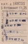 RET 1967 5 rittenkaart voorverkoop 1,25 (101A) -a