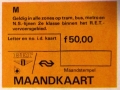 RET 1974 combi maandkaart NS-Streek 50,00 -a