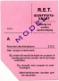 RET 1974 identiteitskaart A -a