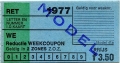 RET 1977 reductie weekcoupon 2 zones 3,50 (41a) -a