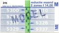 RET 1978 maandkaart 2 zones reductie 14,00 -a