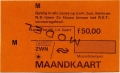 RET 1978 maandkaart alle zones 50,00 -a