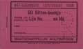 RET 1928 50-rittenboekje 1 lijn, Maatschappelijk Hulpbetoon -a