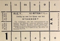 RET 1929 12 rittenkaart stadsnet 1,00 (2) -a