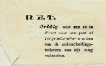 RET 1929 plaatsbewijs PTT-personeel -a