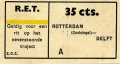 RET 1936 enkele reis Rotterdam-Delft 35 cts -a