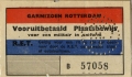 RET 1939 garnizoens Rotterdam vooruitbetaalde enkele reis -a