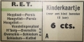 RET 1940 kinderkaartje 6 cent buitenlijnen voorzijde -a