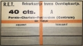 RET 1940 retourkaartje 40 ct buitenlijn voorzijde -a