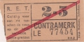 RET 1940 sectiekaartje 2-5 contramerk -a