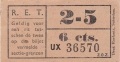 RET 1940 sectiekaartje 6 cts sectie 2-5 -a