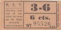 RET 1940 sectiekaartje 6 cts sectie 3-6 -a