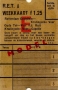 RET 1942 weekkaart Rotterdam-Capelle werkdagen 1,25 (108) -a