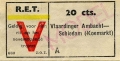 RET 1943 enkele reis Vlaardingen-Schiedam 20 cts (630) -a
