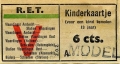 RET 1943 kinderkaartje Vlaardingen-Schiedam 6 cts (631) -a