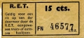 RET 1950 enkele reis 15 cts (509) -a