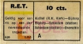 RET 1951 enkele reis trajectkaartje 10 cts (620) -a