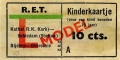 RET 1951 kinderkaartje Schiedam-Overschie 10 cts (623) -a