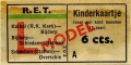 RET 1951 kinderkaartje Schiedam-Overschie 6 cts (622) -a
