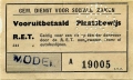 RET 1951 vooruitbetaald plaatsbewijs Sociale Zaken (511) -a