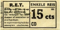 RET 1954 enkele reis stadslijn 15 cts (101) -a