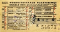 RET 1954 vooruitbetaalde enkele reis stads of buitenlijn 1,30 (106g) -a