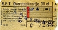 RET 1957 overstapkaartje 30 cts (122H) -a