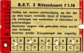 RET 1958 5 rittenkaart 1,10 (52F) -a