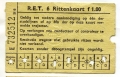 RET 1958 6-rittenkaart 1,00 (51B) -a