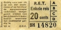 RET 1958 enkele reis 20 cts (101H) -a