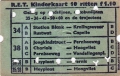 RET 1961 10 ritten kinderkaart achterzijde 1,10 (255C) -a