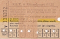 RET 1961 6-rittenkaart 1,25 (251A) -a