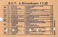 RET 1961 6 rittenkaart 1,25 achterzijde -a