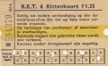 RET 1961 6-rittenkaart 1,25 voorzijde (251A) -a