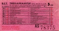 RET 1961 toeslagkaartje 5 cts (125C) -a