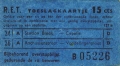 RET 1961 toeslagkaartje stads-buitenlijn 15 cts (127b) -a
