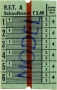 RET 1963 Schoolkaart 4 ritten per dag 2,40 -a