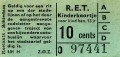 RET 1963 kinderkaartje 10 cts (101H) -a