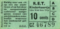 RET 1963 kinderkaartje 10 cts (111H) -a