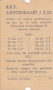 RET 1964 5 ritten trajectkaart 2,25 achterzijde (354) -a