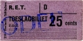 RET 1964 toeslagbiljet 25 cents (319) -a