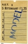 RET 1965 5-rittenkaart 1,35 -a
