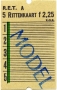 RET 1965 5-rittenkaart 2,25 -a
