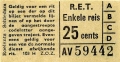 RET 1965 enkele reis 25 cts (103H) -a