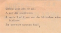 RET 1965 enkele reis stadslijn of 1 sectie 50 cents achterzijde (103) -a