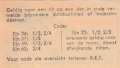 RET 1965 enkele reis stadslijn of 1 sectie 55 cents achterzijde (152A) -a