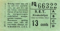 RET 1965 kinderkaartje 13 cts (211C) -a