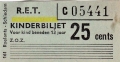RET 1965 kinderkaartje 25 cents (161) -a