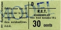 RET 1965 kinderkaartje bijzondere autobuslijnen 30 cents (311) -a