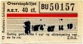 RET 1965 overstapbiljet 40 ct (13-) -a